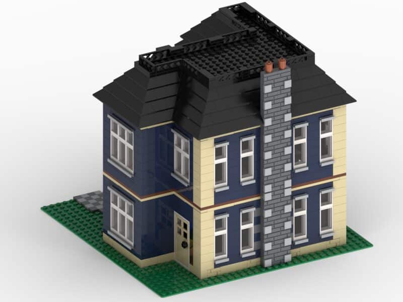 Navy Blue House | Belle-Ve Bricks | LEGO MOCS | Building Instructions.