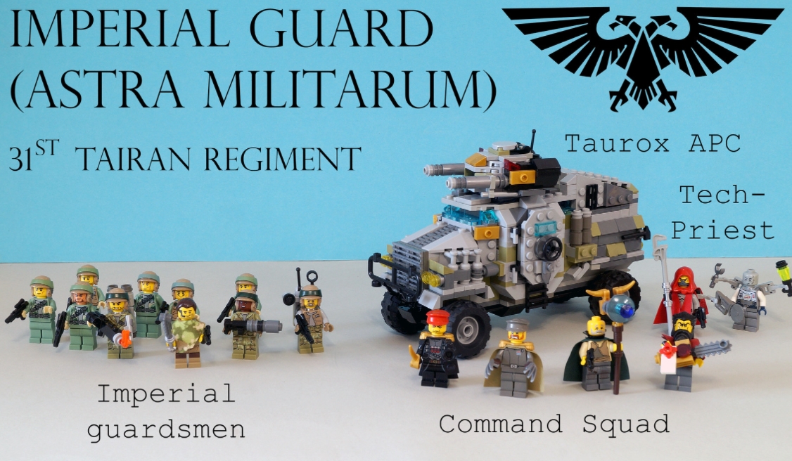 Warhammer 40,000 ASTRA MILITARUM Imperial Guard Minifigure Set FIT LEGO MOC 
