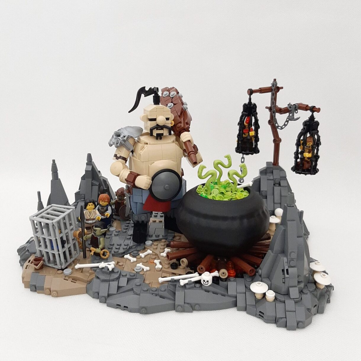 LEGO Warhammer Ogre Cave BardJaskier